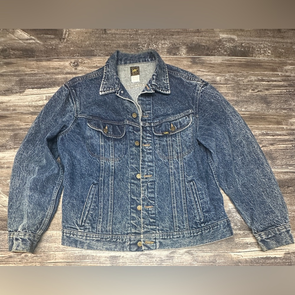 Vintage Lee Riders Denim Trucker Jacket - Union Made in USA - Medium - GUC